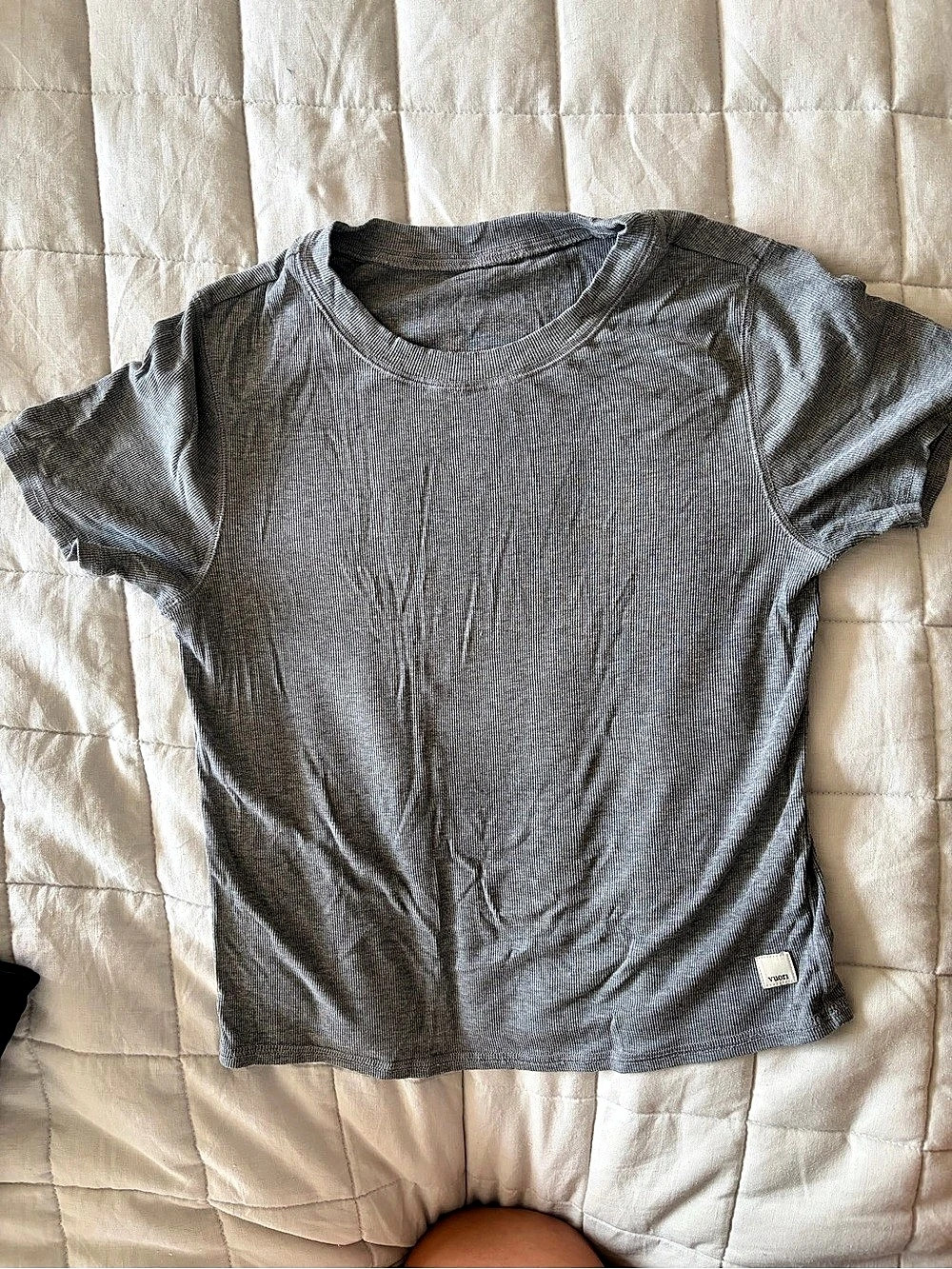 Vuori ribbed crop tee